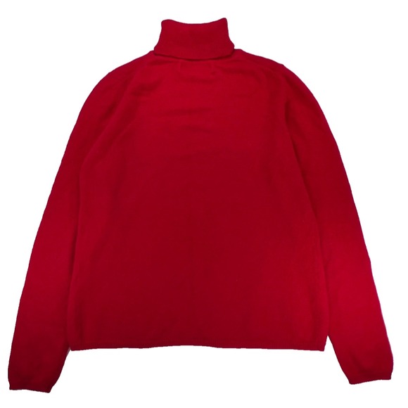 Valerie Stevens Cashmere Sweater P Medium Red Turtleneck 2-Ply 100% Cashmere - Picture 6 of 9